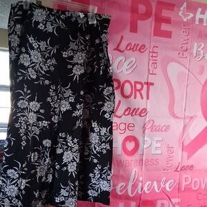 Sag Harbor Black and White Floral Skirt